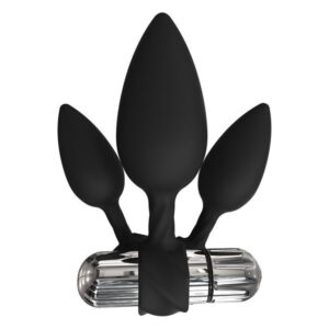 Набір анальних вібропробок Bathmate Anal Training Plugs VIBE, діаметр 2,5 см - 3,1см - 3,8см