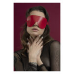 Маска на очі Feral Feelings - Blindfold Mask, натуральна шкіра, червона