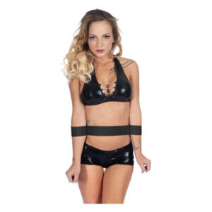 Фіксатор для талії і рук Fetish Tentation Waist and Wrist Straps з маскою на очі