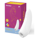 Вакуумний кліторальний стимулятор Satisfyer Curvy 1+ White з керуванням через інтернет