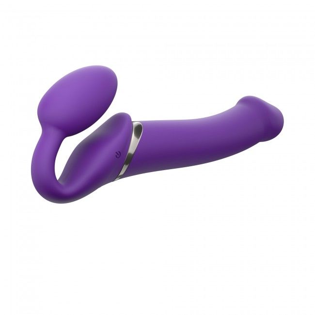 Безремінний страпон з вібрацією Strap-On-Me Vibrating Violet L, діам. 4,2 см, пульт ДК, регульований Безремінний страпон з вібрацією Strap-On-Me Vibrating Violet L, діам. 4,2 см, пульт ДК, регульований