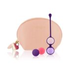 Набір вагінальних кульок Rianne S: Pussy Playballs Nude, маса 15, 25, 35, 55г, монолітні, косметичка