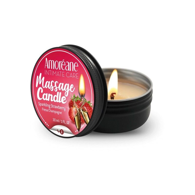 Масажна свічка "Полуниця в шампанському" Amoreane Sparkling Strawberry (30 мл) Масажна свічка "Полуниця в шампанському" Amoreane Sparkling Strawberry (30 мл)