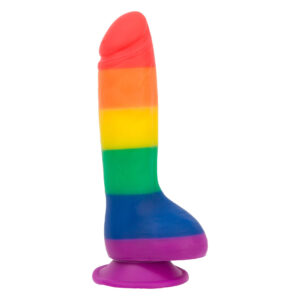 Райдужний фалоімітатор ADDICTION - JUSTIN - 8 "- RAINBOW, 20,3 см, силікон, вібропуля в подарунок