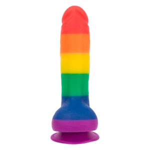 Райдужний фалоімітатор ADDICTION - JUSTIN - 8 "- RAINBOW, 20,3 см, силікон, вібропуля в подарунок