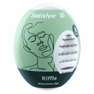 Самозмащувальний мастурбатор-яйце Satisfyer Masturbator Egg Riffle, одноразовий, не потребує змазки