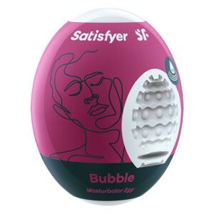 Самозмащувальний мастурбатор-яйце Satisfyer Masturbator Egg Bubble, одноразовий, не потребує змазки