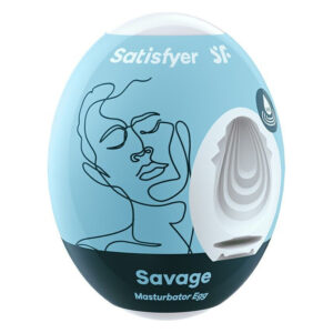 Самозмащувальний мастурбатор-яйце Satisfyer Masturbator Egg Savage, одноразовий, не потребує змазки