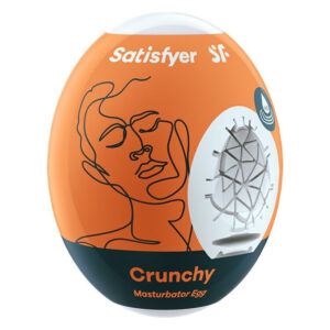 Самозмащувальний мастурбатор-яйце Satisfyer Masturbator Egg Crunchy, одноразовий, не потребує змазки