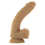 Гнучкий фалоімітатор на присосці ADDICTION — ANDREW 8″ Silicone Dong — Caramel, віброкуля в подаруно