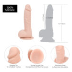 Реалістичний фалоімітатор на присосці ADDICTION — Mark 7,5″ Dildo With Balls, Beige