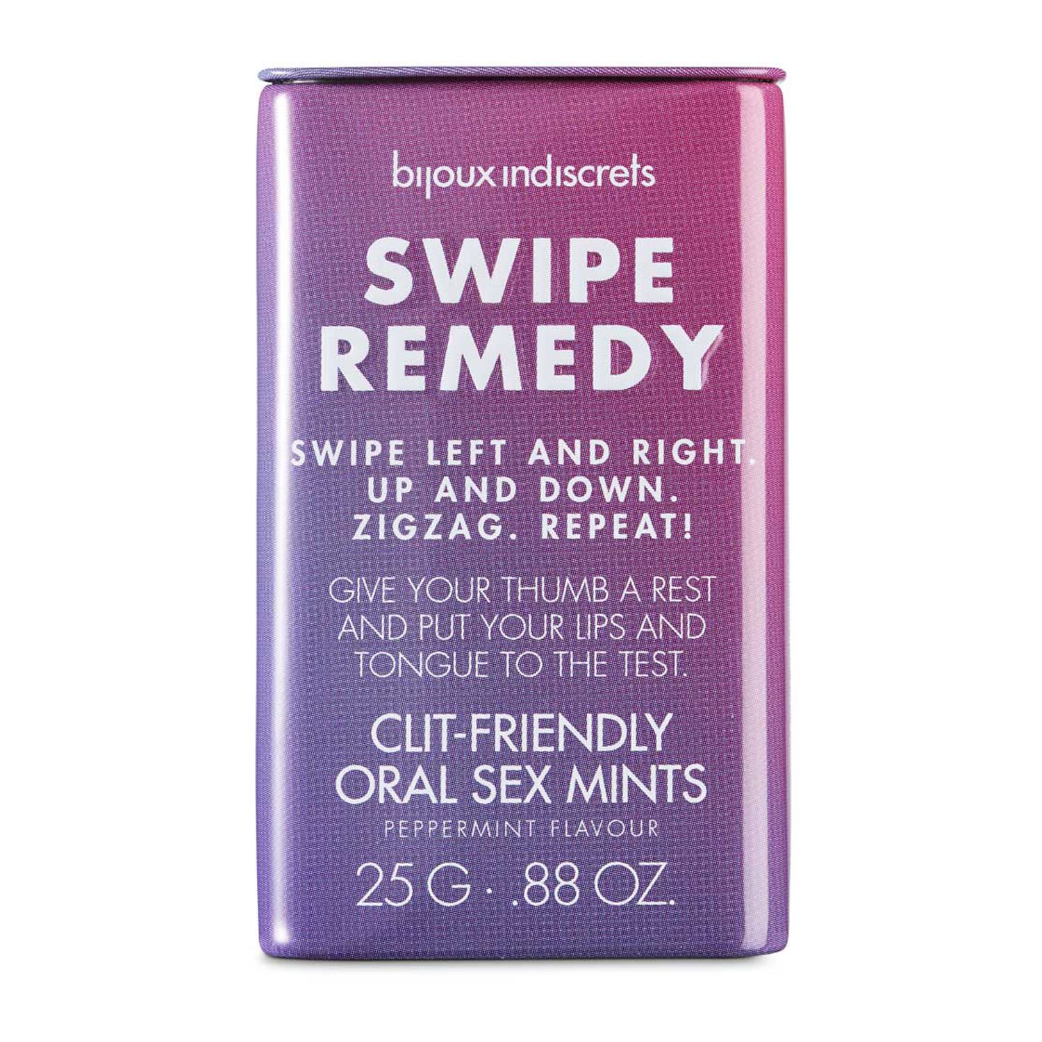 М'ятні цукерки Bijoux Indiscrets Swipe Remedy – clitherapy oral sex mints без цукру М'ятні цукерки Bijoux Indiscrets Swipe Remedy – clitherapy oral sex mints без цукру
