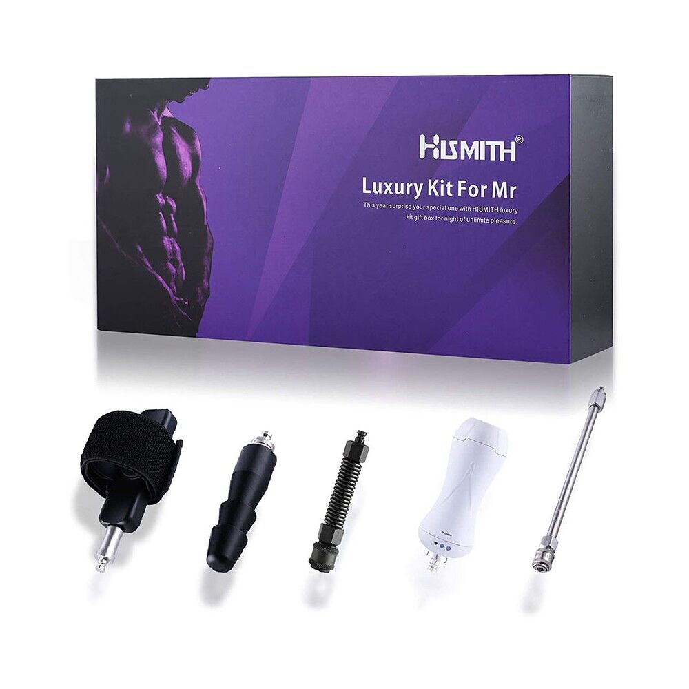 Набір адаптерів «для нього» для секс-машин Hismith KlicLok System Set for Him, з мастурбатором Набір адаптерів «для нього» для секс-машин Hismith KlicLok System Set for Him, з мастурбатором