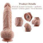 Гнучкий фалоімітатор для секс-машин Hismith 9.25″ Silicone Dildo, система KlicLok