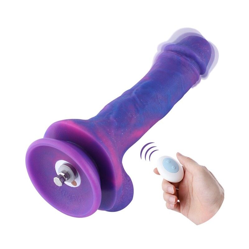 Фалоімітатор 8.2″ з вібрацією для секс-машин Hismith Purple Silicone Dildo with Vibe, KlicLok Фалоімітатор 8.2″ з вібрацією для секс-машин Hismith Purple Silicone Dildo with Vibe, KlicLok