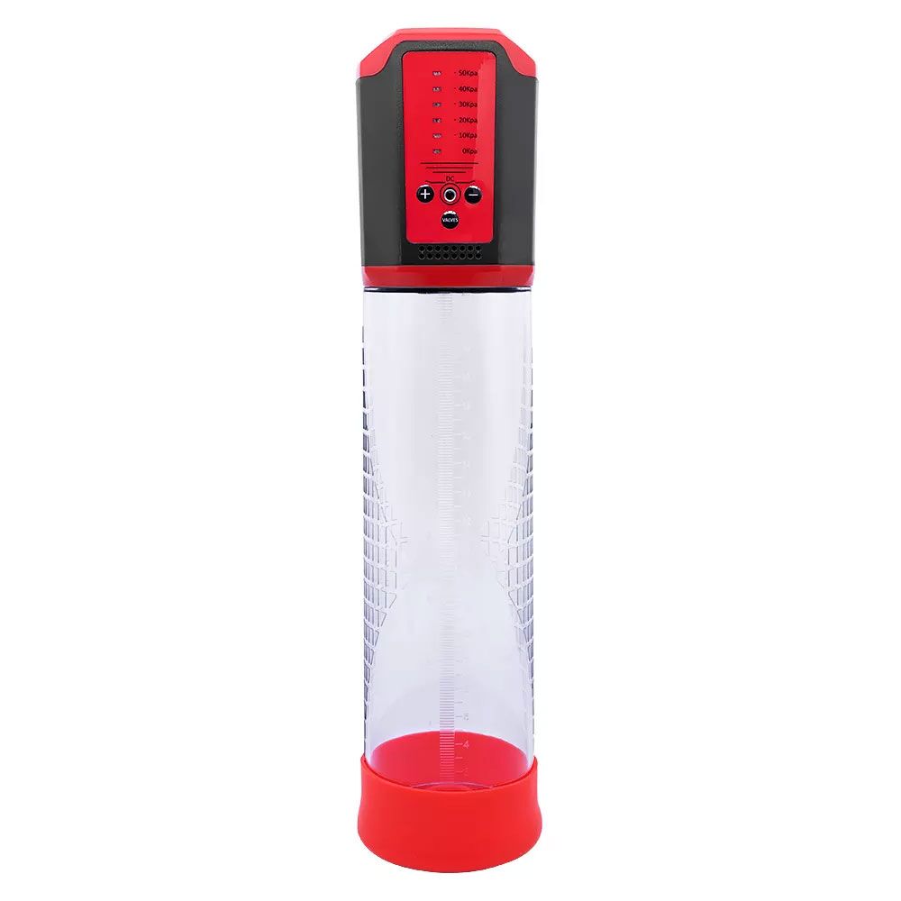 Автоматична вакуумна помпа Men Powerup Passion Enlargement system Red, перезаряджувана, 5 режимів Автоматична вакуумна помпа Men Powerup Passion Enlargement system Red, перезаряджувана, 5 режимів