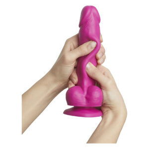 Реалістичний фалоімітатор Strap-On-Me Sliding Skin Realistic Dildo Fuchsia S, ефект рухливої шкіри