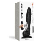 Реалістичний фалоімітатор Strap-On-Me Sliding Realistic Skin Dildo Black M, ефект рухливої шкіри
