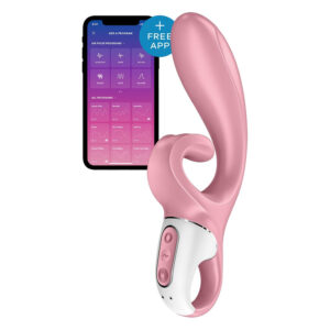 Смарт вібратор-кролик Satisfyer Hug Me Pink, 2 мотори, діаметр 4,2см, широка кліторальна частина