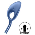 Ерекційне віброкільце-ласо Satisfyer Swordsman Blue, міцна фіксація, 10 режимів, потужний мотор