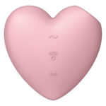 Вакуумний стимулятор-серце з вібрацією Satisfyer Cutie Heart Light Red