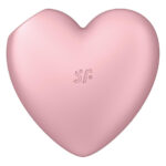Вакуумний стимулятор-серце з вібрацією Satisfyer Cutie Heart Light Red