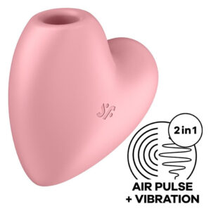 Вакуумний стимулятор-серце з вібрацією Satisfyer Cutie Heart Light Red
