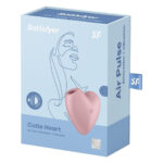 Вакуумний стимулятор-серце з вібрацією Satisfyer Cutie Heart Light Red