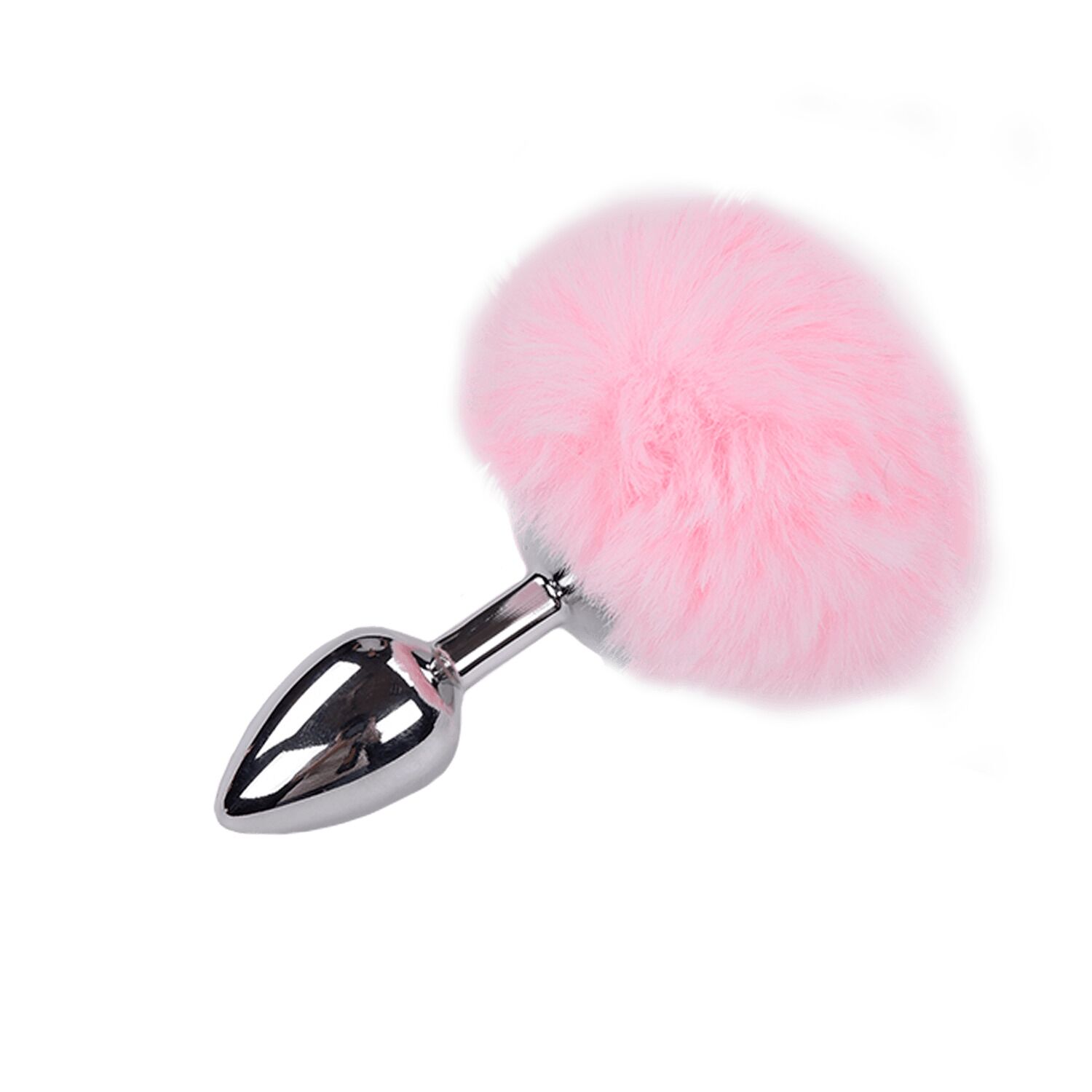 Металева анальна пробка Кролячий хвостик Alive Fluffy Plug S Pink, діаметр 2,8 см Металева анальна пробка Кролячий хвостик Alive Fluffy Plug S Pink, діаметр 2,8 см