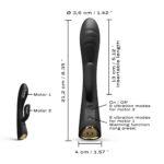 Вібратор-кролик з підігрівом Dorcel FLEXI RABBIT BLACK, гнучкий стовбур