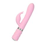 Розкішний кролик з ротацією та вібрацією Pillow Talk Lively Pink, кристал Сваровскі