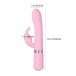 Розкішний кролик з ротацією та вібрацією Pillow Talk Lively Pink, кристал Сваровскі
