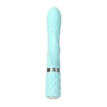Розкішний кролик з ротацією та вібрацією Pillow Talk Lively Teal, кристал Сваровскі