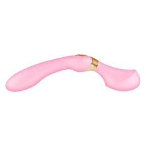 Вібромасажер Shunga Zoa Light Pink, двосторонній