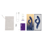 Смарт вібратор-кролик We-Vibe Nova Midnight Blue, ергономічний, регульований кут нахилу стовбура
