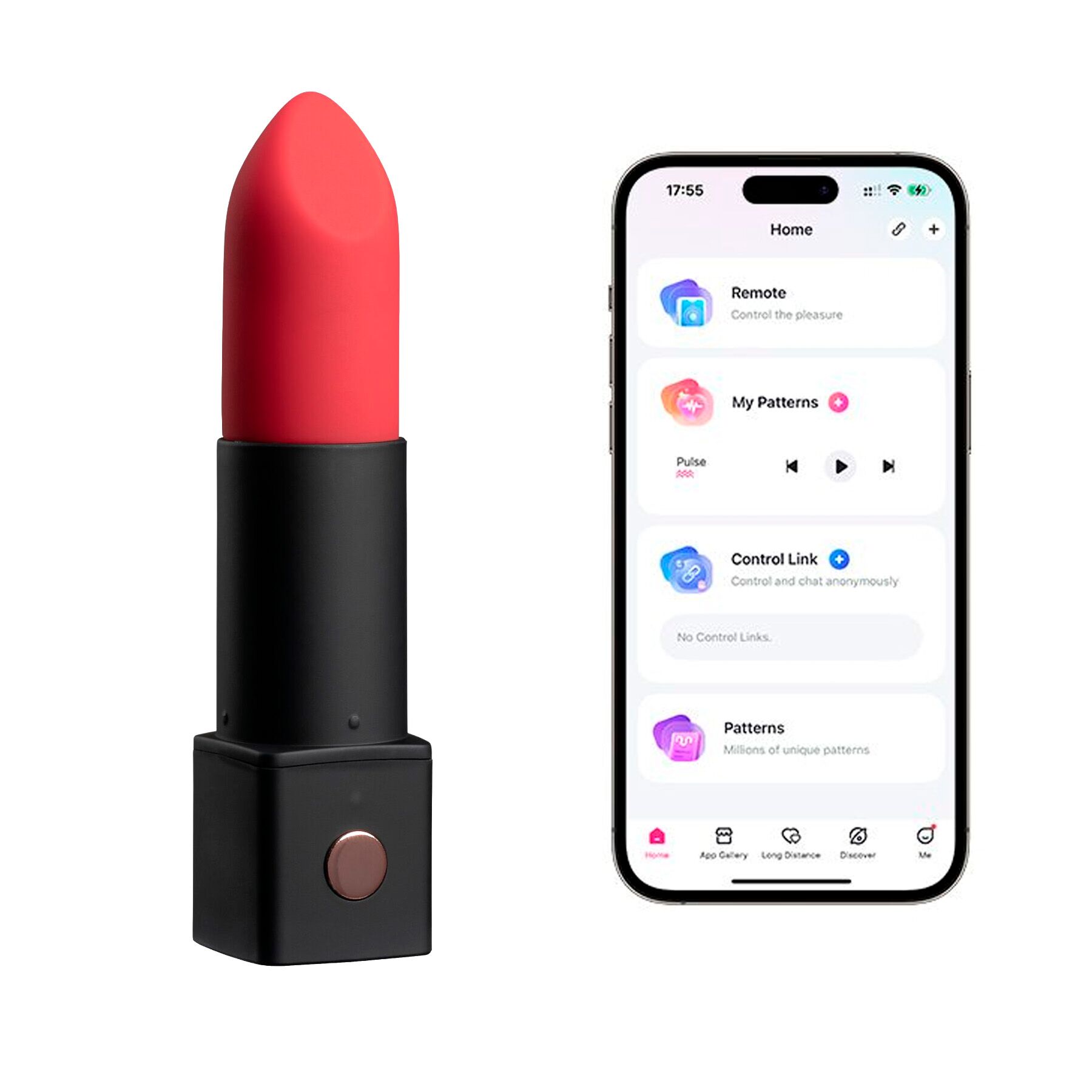 Вібратор-помада Lovense Exomoon, працює через застосунок Вібратор-помада Lovense Exomoon, працює через застосунок