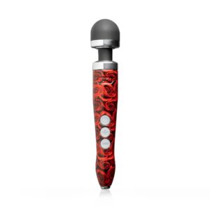 Вібромасажер DOXY Die Cast 3R - ROSE PATTERN, перезаряджуваний, металевий корпус