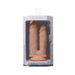Подвійний фалоімітатор з вібрацією SilexD Double Gusto Vibro Flesh (Model 1 size 8" & 7") + LRS