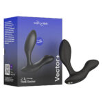 Смарт-вібромасажер простати We-Vibe Vector+ CHARCOAL BLACK, пульт ДК, регульований кут нахилу