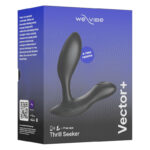 Смарт-вібромасажер простати We-Vibe Vector+ CHARCOAL BLACK, пульт ДК, регульований кут нахилу