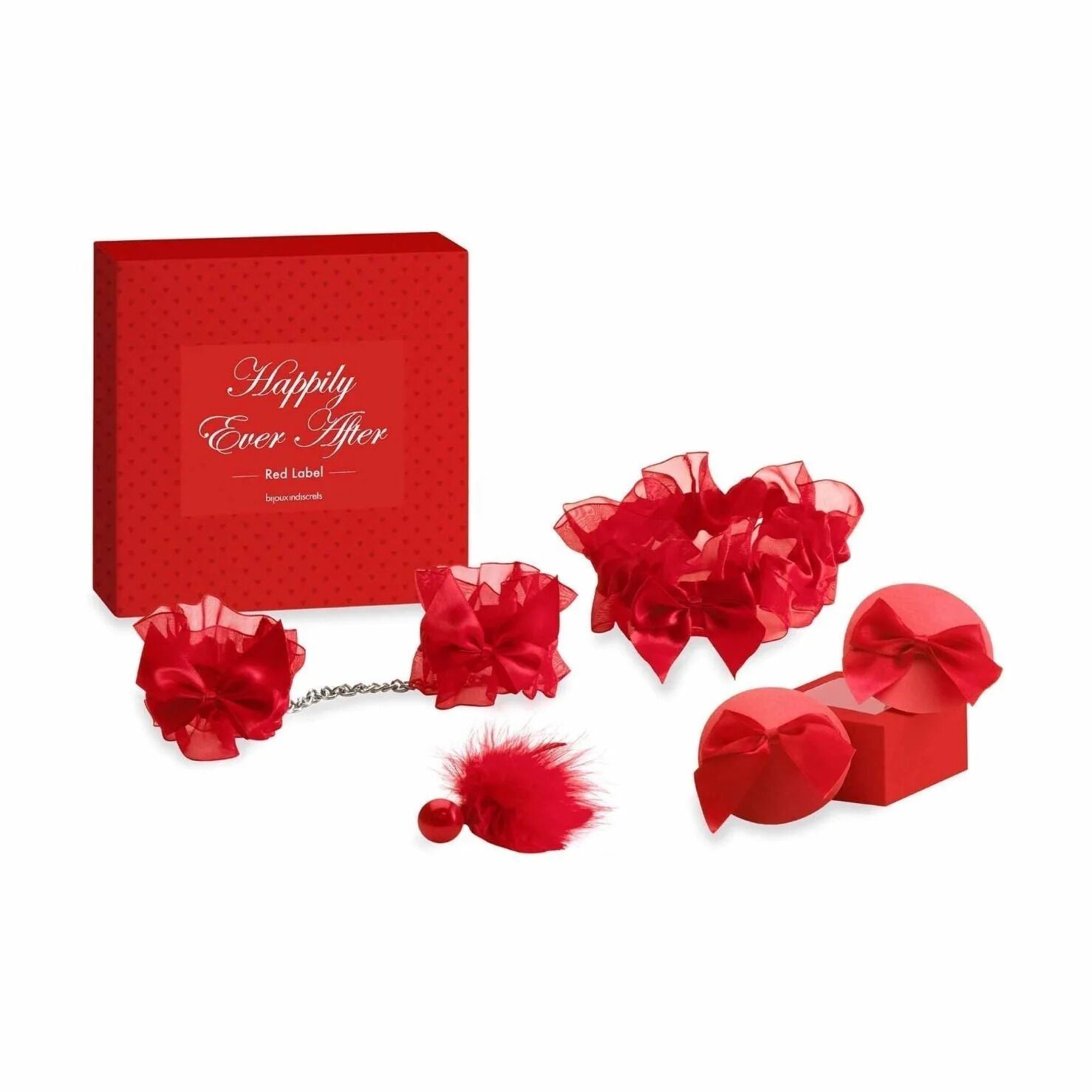 Подарунковий набір Bijoux Indiscrets Happily Ever After, Red Label, 4 аксесуари для задоволення Подарунковий набір Bijoux Indiscrets Happily Ever After, Red Label, 4 аксесуари для задоволення