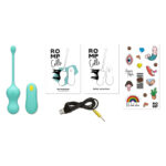 Віброяйце для точки G з пультом керування Romp Cello Light Teal, водонепроникне