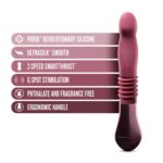 Пульсатор для точки G Blush Temptasia – Trixie Thrusting Dildo – Wine Red, 3 швидкості