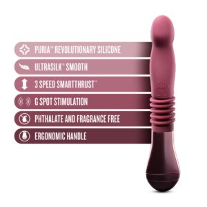 Пульсатор для точки G Blush Temptasia – Trixie Thrusting Dildo – Wine Red, 3 швидкості