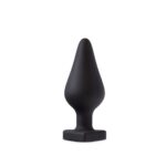 Анальна пробка Blush Temptasia – Fuck Me Anal Plug – Black, основа у вигляді сердечка