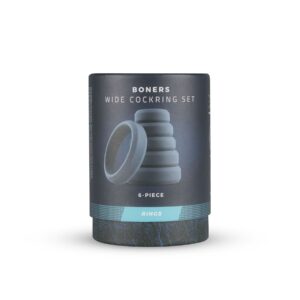 Набір ерекційних кілець Boners 6-Piece Cock Ring Set, діаметр від 2,6 до 5,7 см, силікон