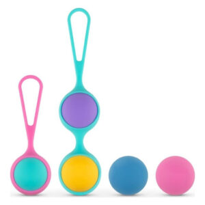 Набір вагінальних кульок PMV20: Vita – Kegel Ball Set, маса 40, 50, 60 г, два тримачі