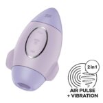 Вакуумний стимулятор з вібрацією Satisfyer Mission Control Violet, 2 незалежні мотори, колір: фіолетовий