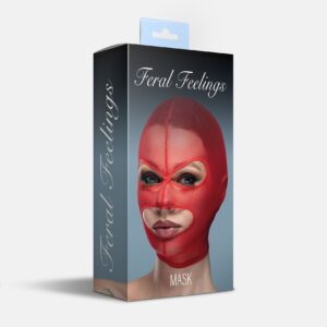 Маска сітка з відкритим ротом та очима Feral Feelings - Mask Red