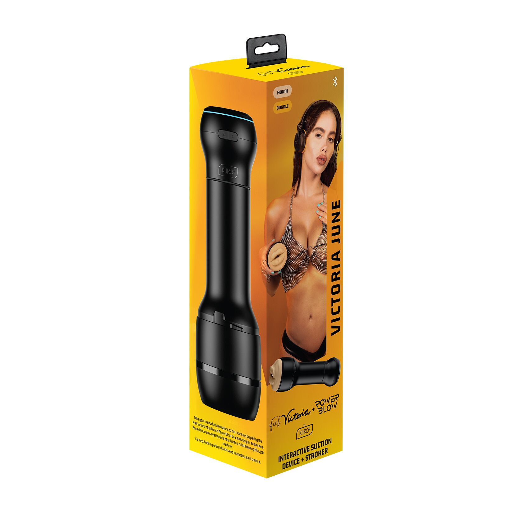 Мастурбатор-ротик Kiiroo FeelVictoria Mouth зі всмоктувальною інтерактивною насадкою PowerBlow Combo Set Мастурбатор-ротик Kiiroo FeelVictoria Mouth зі всмоктувальною інтерактивною насадкою PowerBlow Combo Set